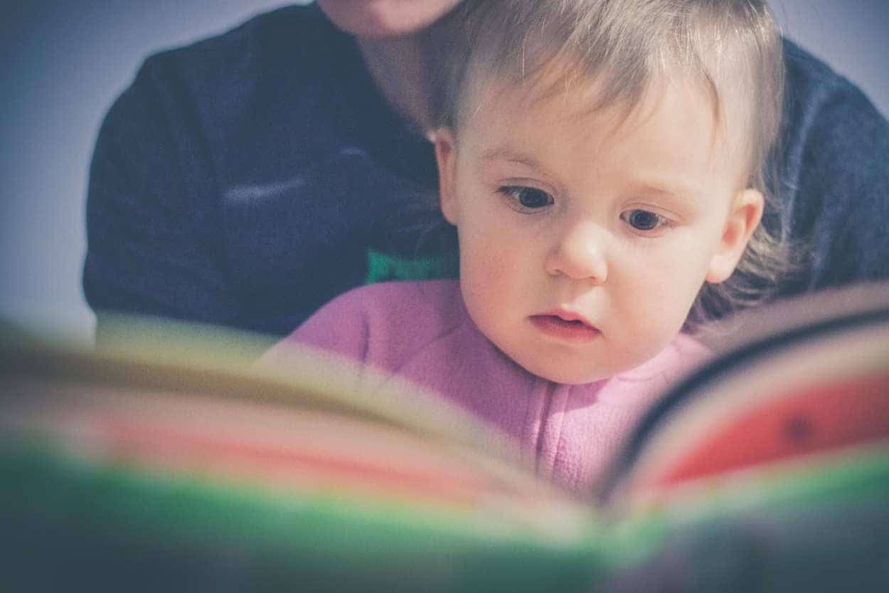 child reading a book